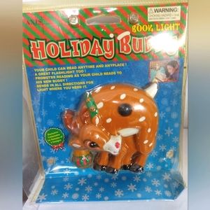 Vtge Holiday Buddies Booklight Reindeer ,Series #1 of 3 Exclusive Designs